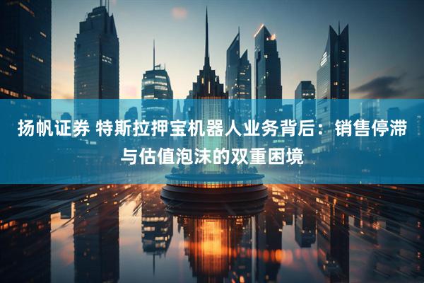 扬帆证券 特斯拉押宝机器人业务背后：销售停滞与估值泡沫的双重困境